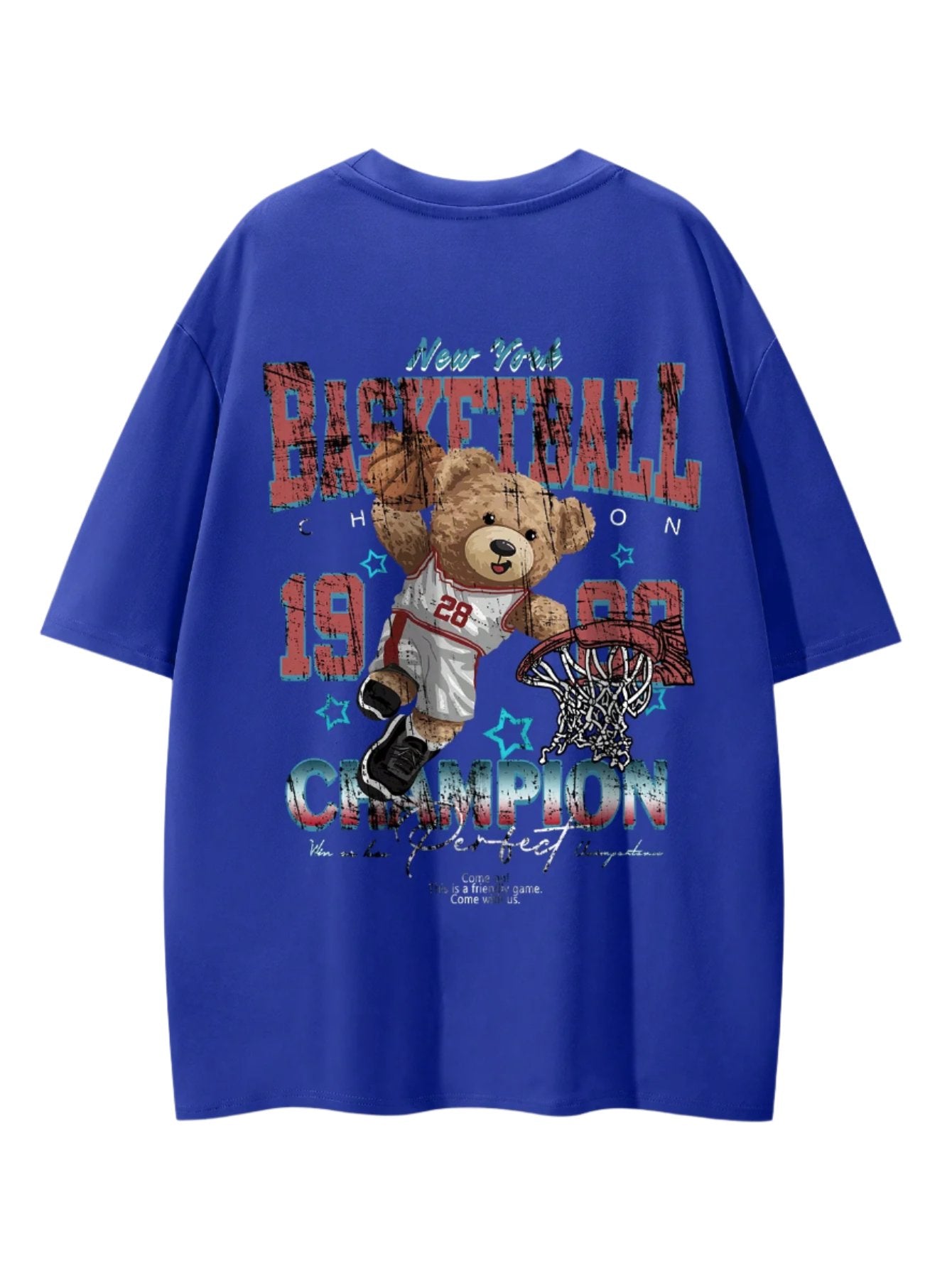 New York Bear Basketball 1990 Graphic T-Shirt